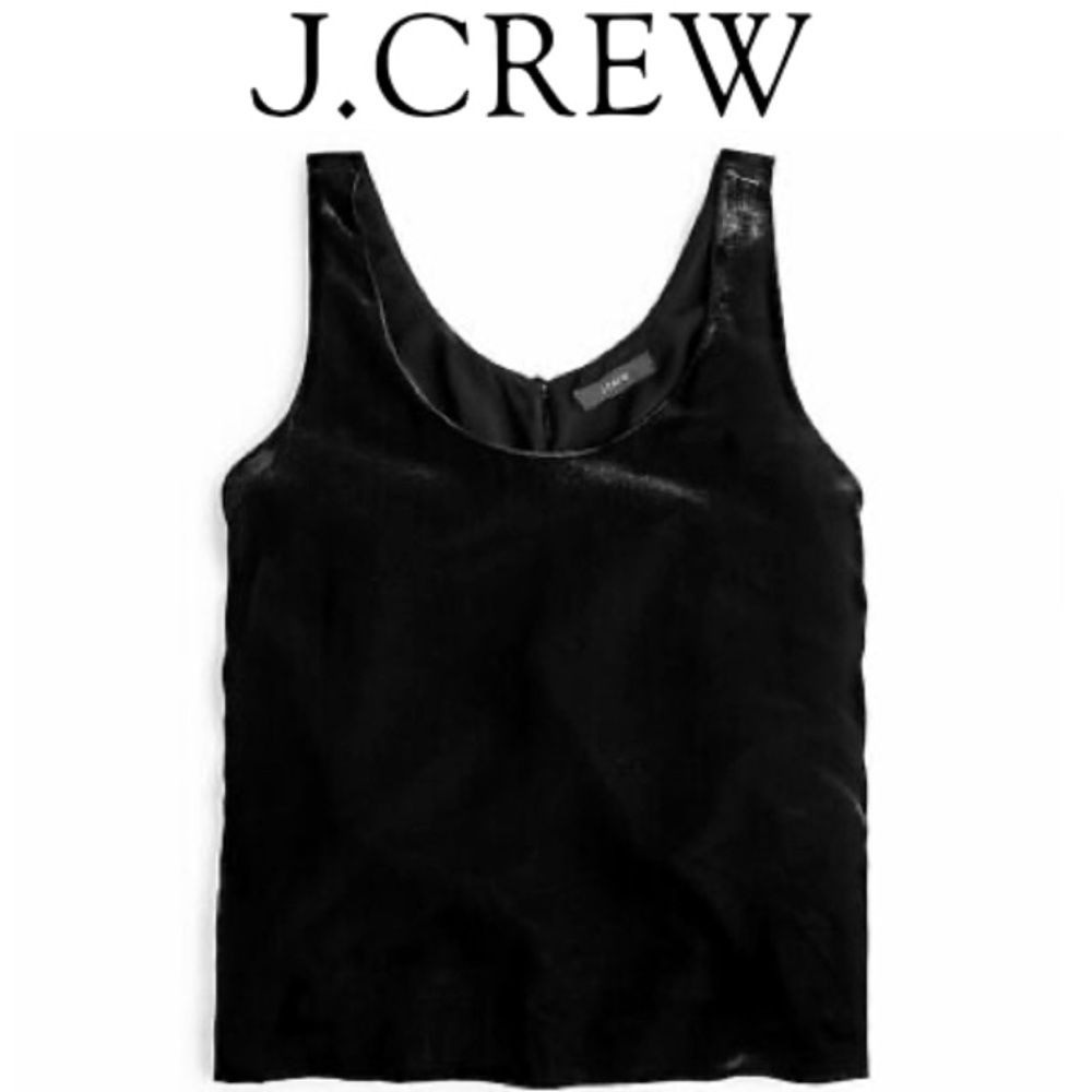0🔖 J.CREW Velvet Tank Top Black J4925